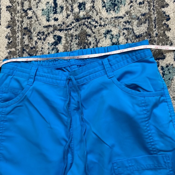💰 3 for $25 🏷 Women NRG by Barco Stretch Turquoise Blue Scrub Pants sz Small - Picture 13 of 16